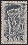 Germany 1949 Saar 20 F Grey Scott 215. Saar 215. Subida por susofe